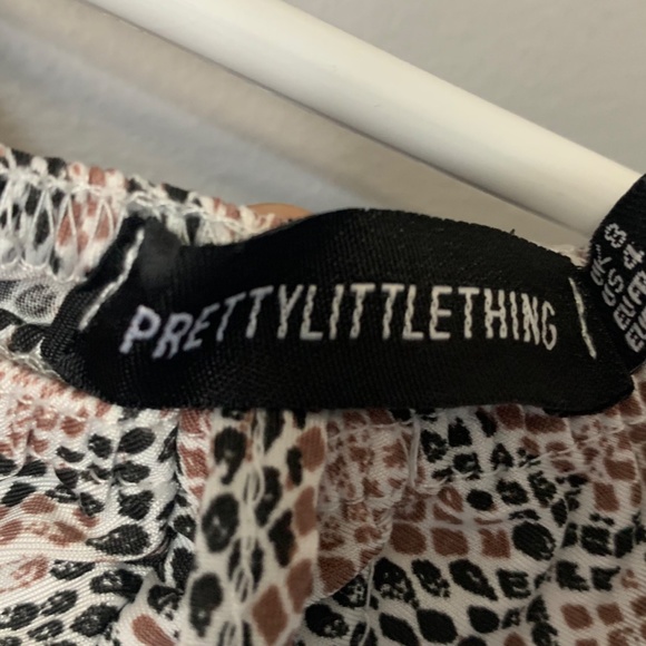 Shape Taupe Snake Print Slinky Ruched Bardot Dress - Picture 2 of 2